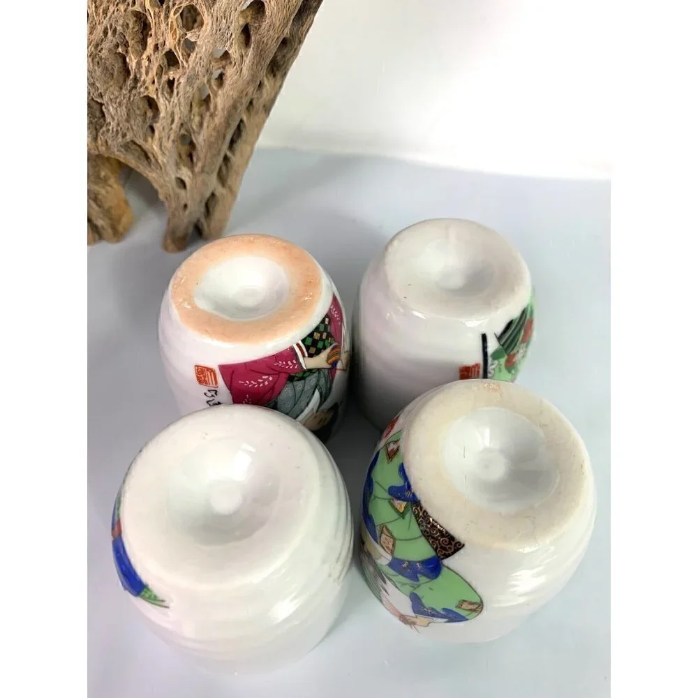 Vintage Ochoko Tokkuri HEISEI Japanese Sake 5pc Set